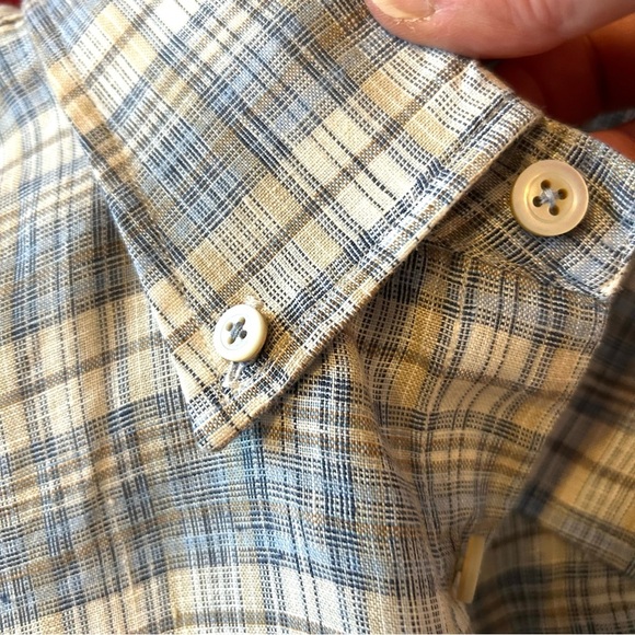 Calder Carmel Linen Limited Edition Button Down Shirt. Size Large. - Picture 7 of 14